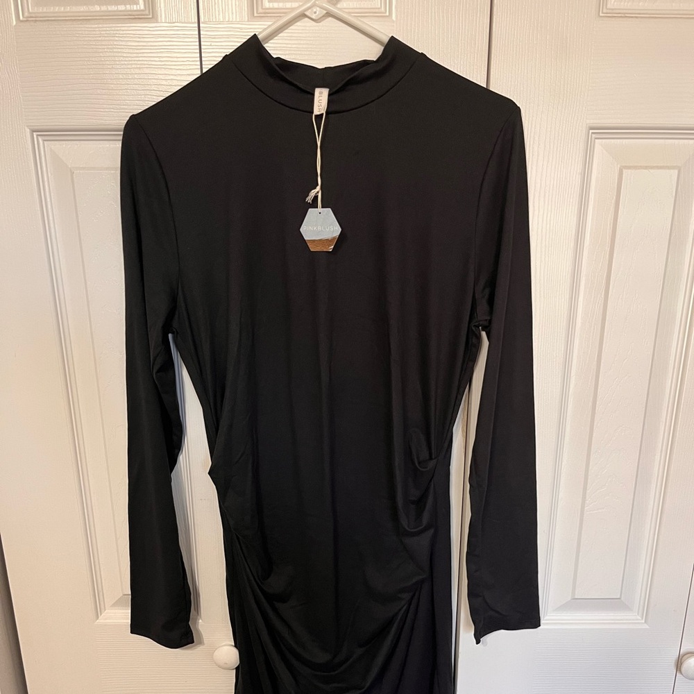 Elegant Black Long Sleeve Dress